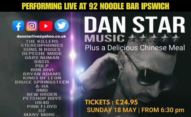 LIVE MUSIC AND A DELICIOUS cHINESE MEAL AT 92 nOODLE bAR iPSWICH