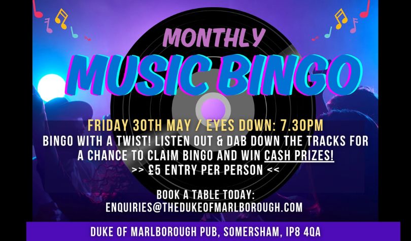 Monthly Music Bingo