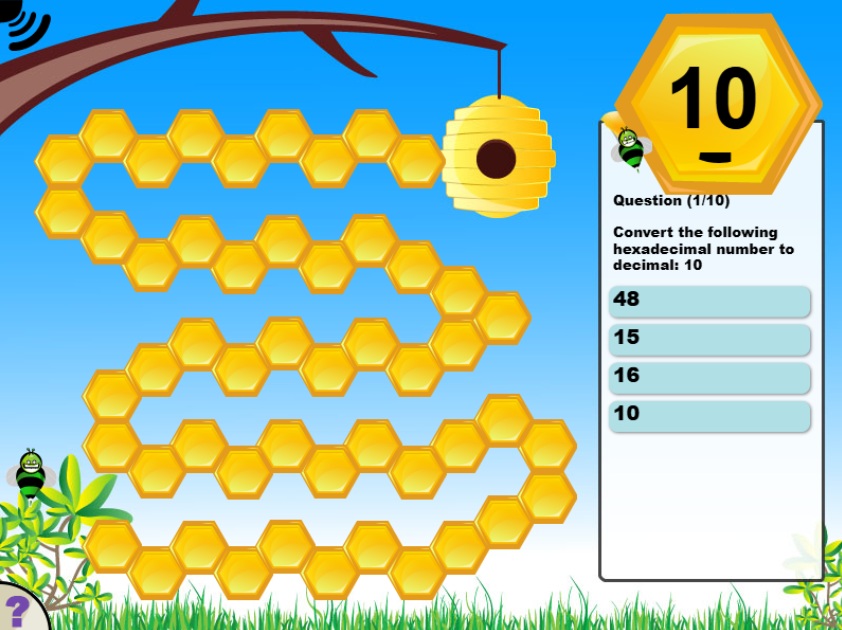 Hexadecimal Bee Game Hexadecimal Bee Game