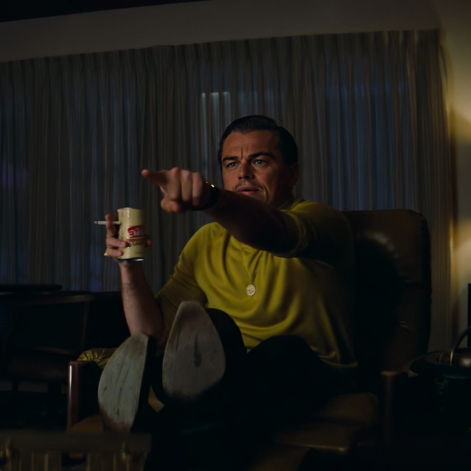 Leo Pointing At Screen Meme Template