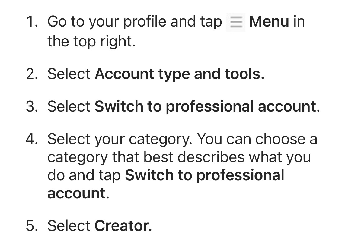How to make a creator account on Instagram