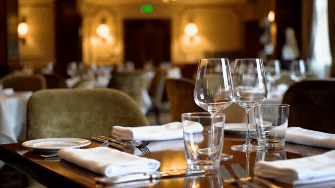 Elegant main dining hall of Rewind Dine