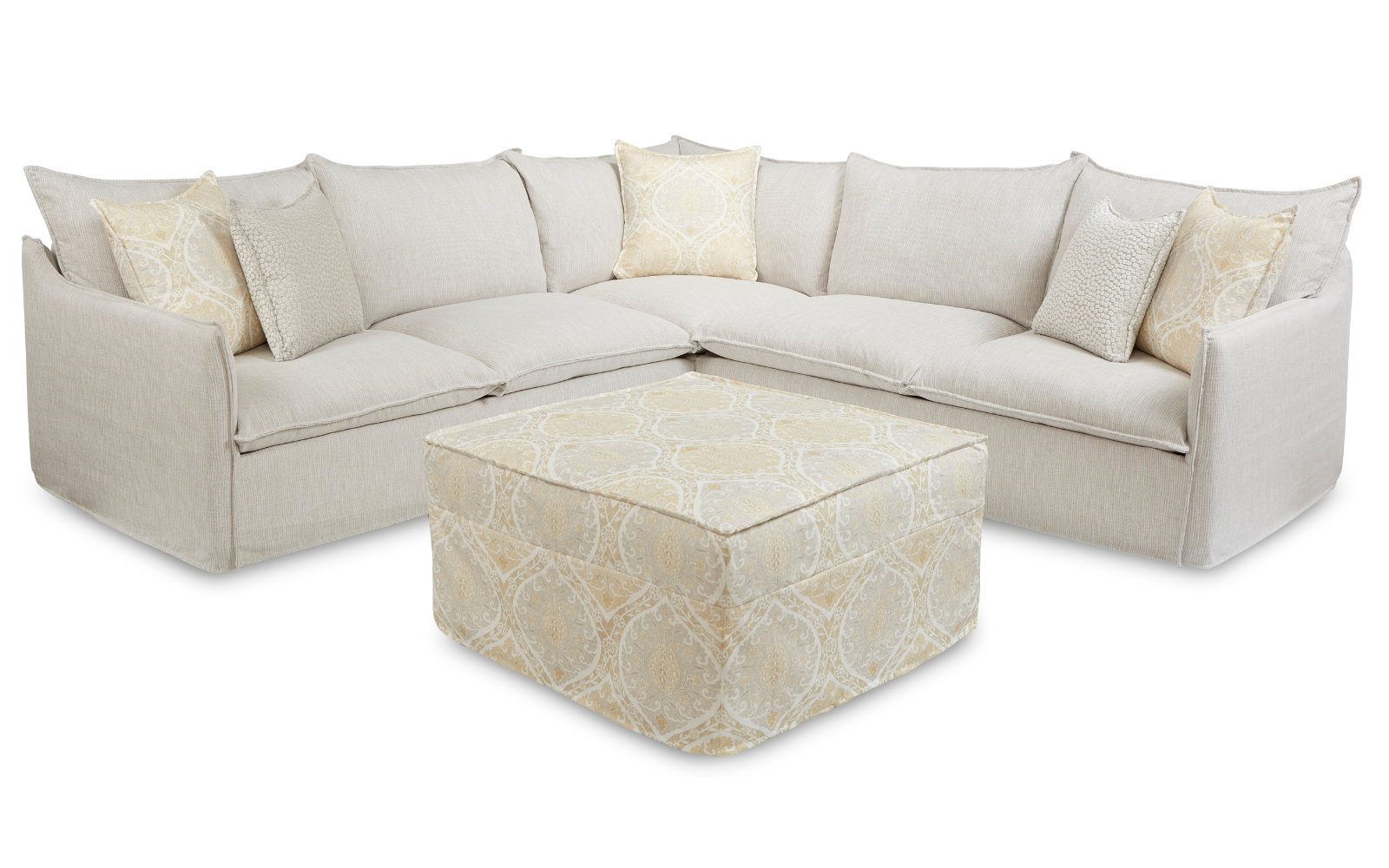 Custom Slipcovered Sectional Sofa