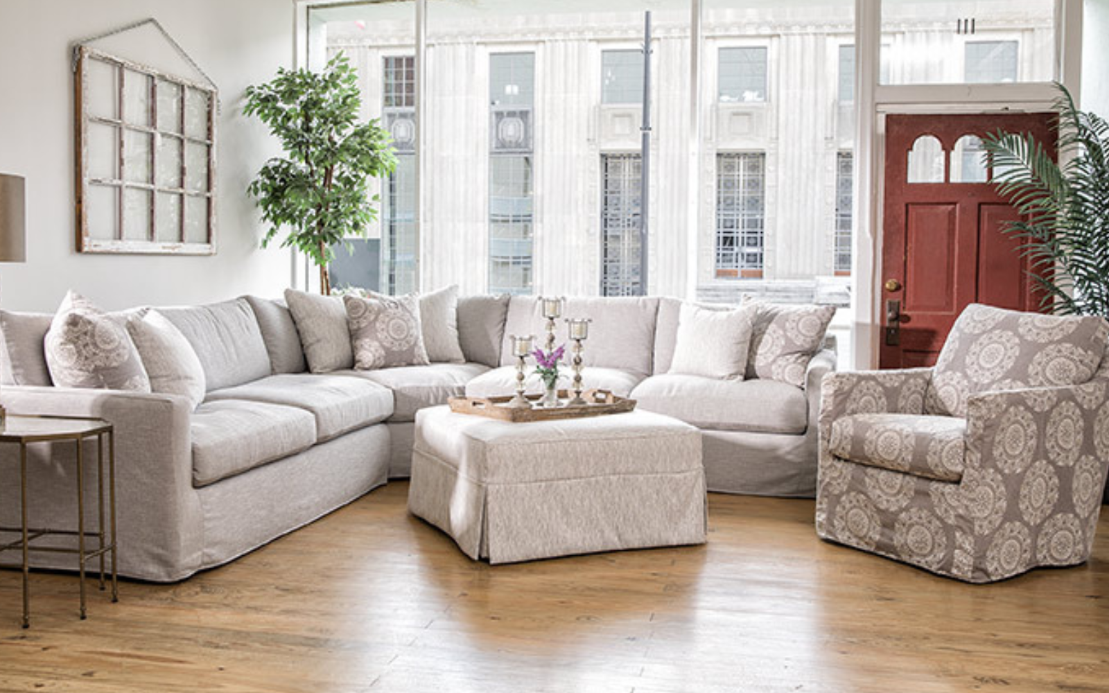 Macy Slipcovered Sectional Couch
