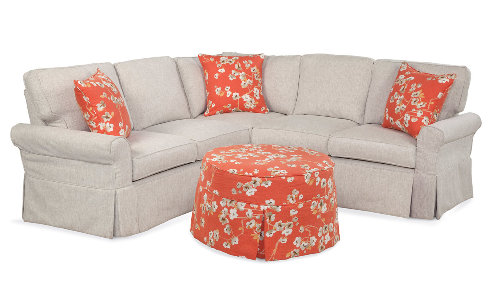 Lincoln Custom Slipcovered Sectional Sofa