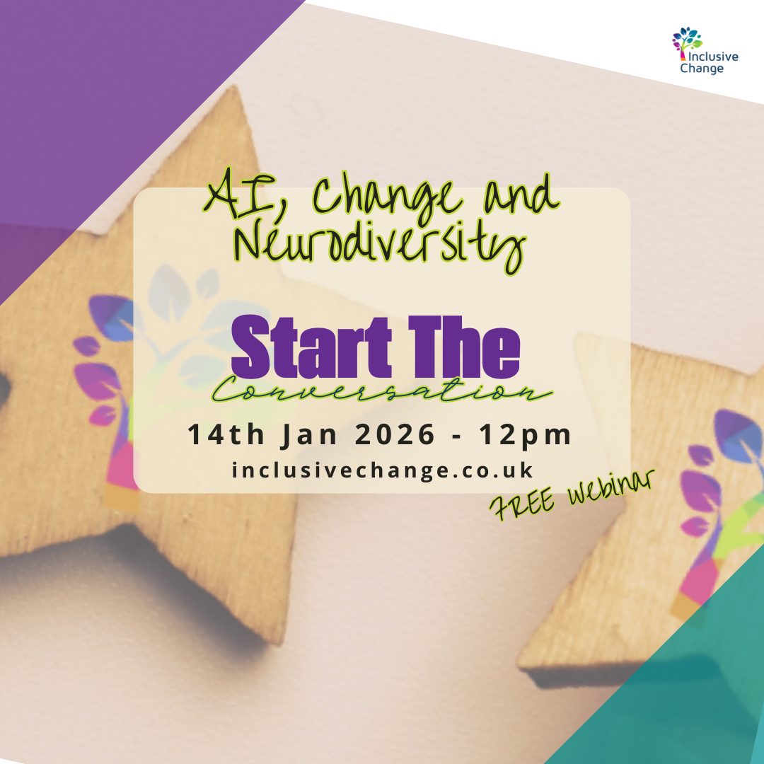 poster for webinar AI, Change and Neurodiversity poster for webinar AI, Change and Neurodiversity