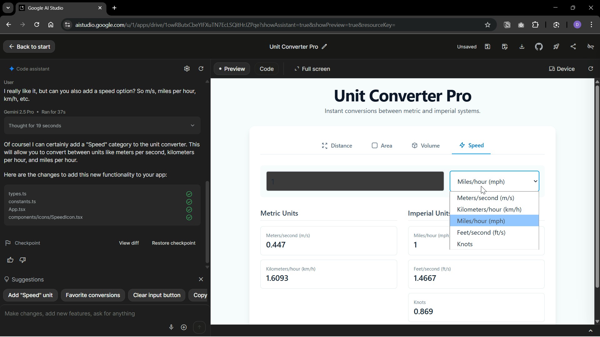 Unit converter prompt 2