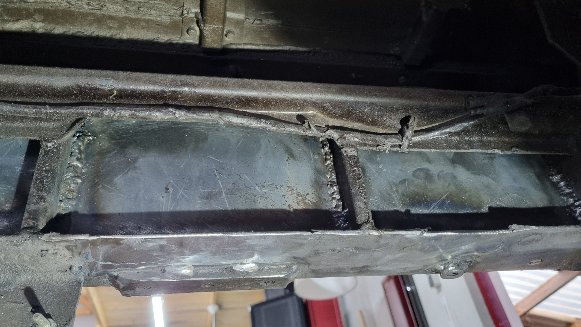 Defender after welding chassis