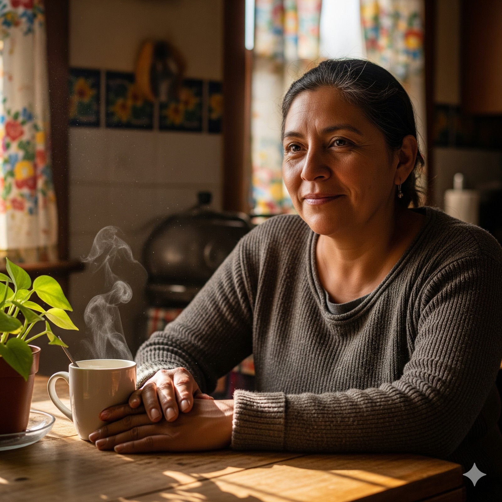 Mujer aliviada gracias al seguro de gastos finales