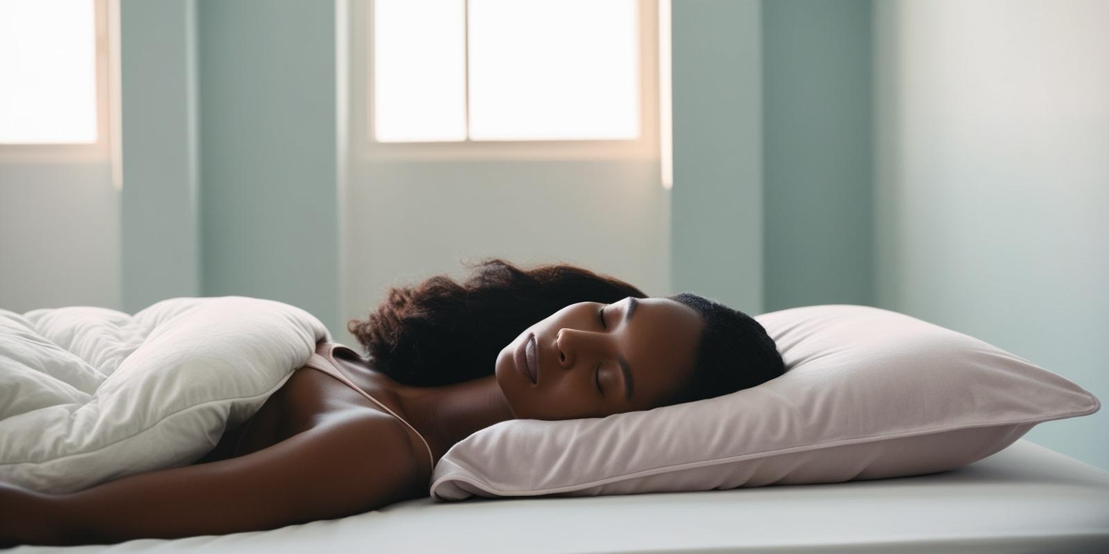 Side view of woman sleeping on bed