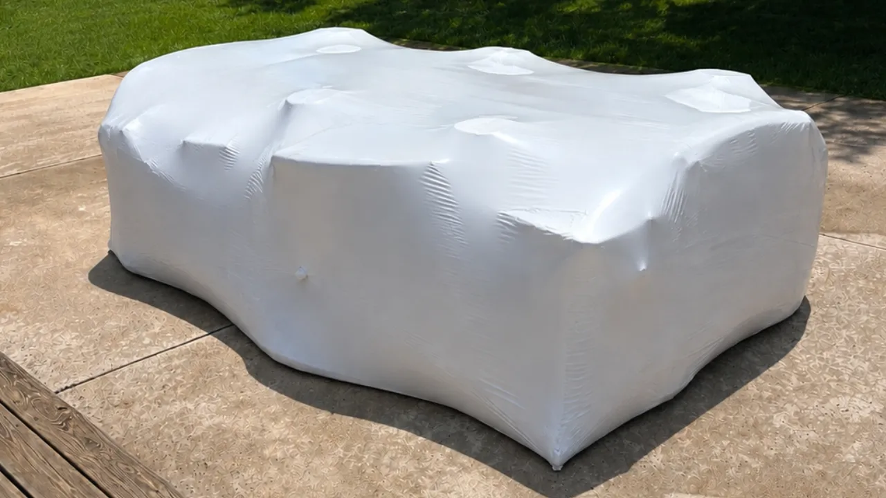 Shrink wrapping process on outdoor items in New Jersey