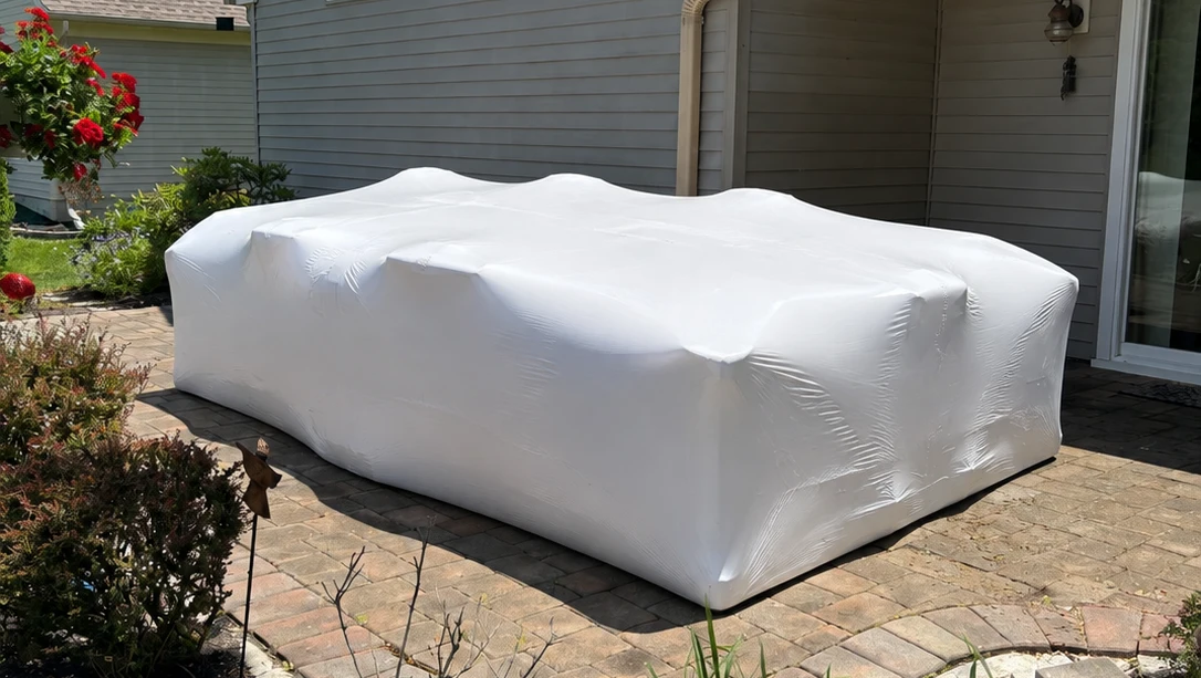Shrink wrapping service in New Jersey - outdoor furniture, patio sets, grills, and seasonal equipment protection