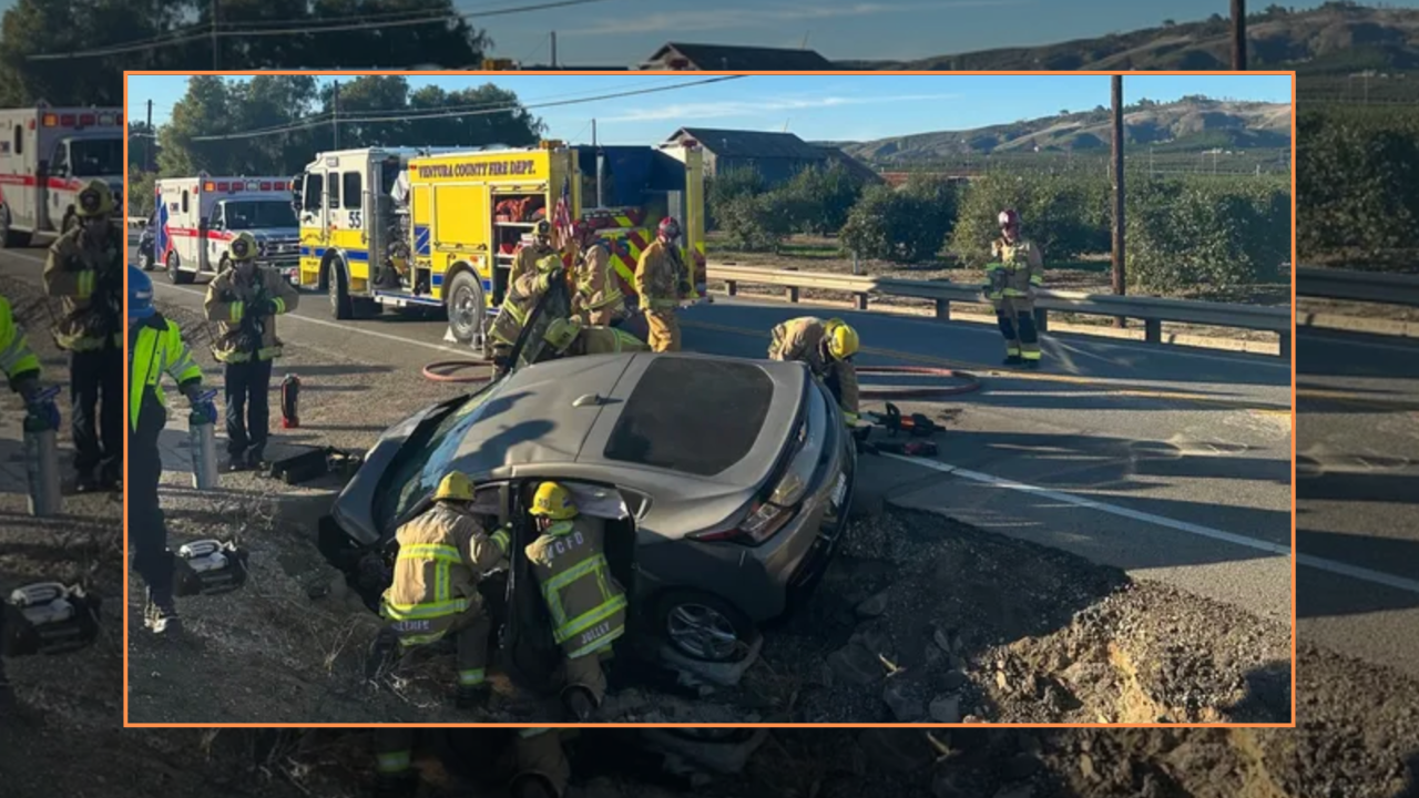 Driver Airlifted After Crashing Into Ditch Along Highway 118 in Somis