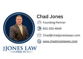The Jones Law Firm, PC. is a law firm that primarily focuses on various mass-tort cases and personal injury. Chad Jones is the founder. 
