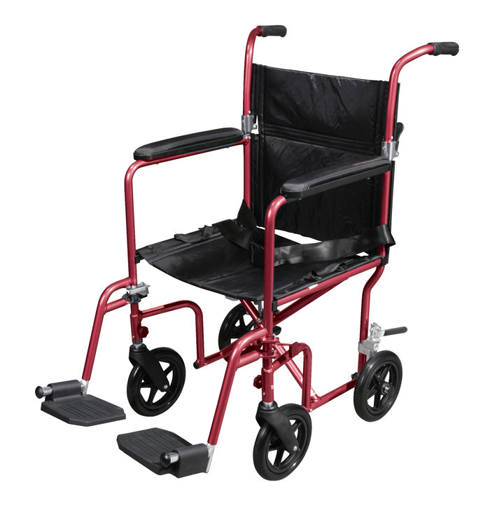 Deluxe Fly-Weight Aluminum Transport Chair