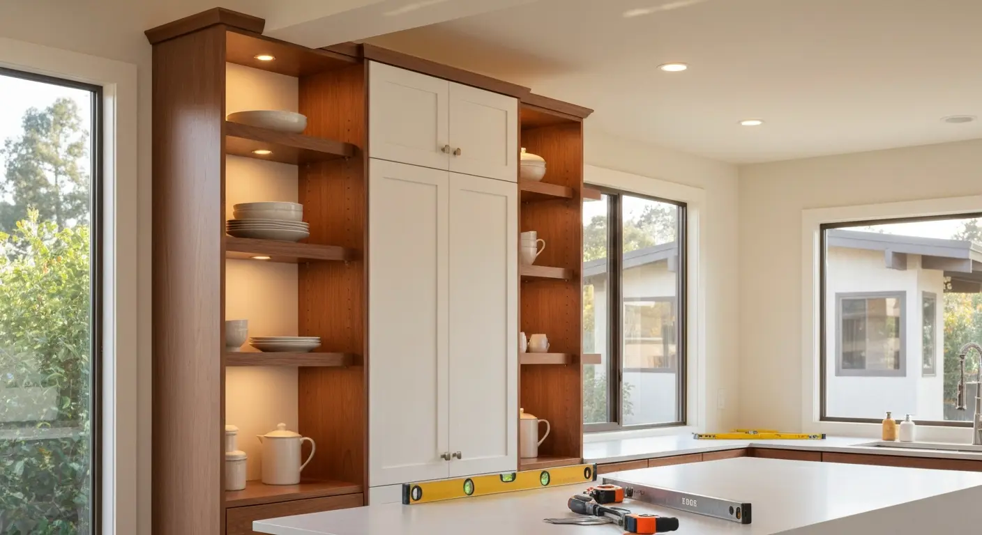 Custom kitchen cabinet installation