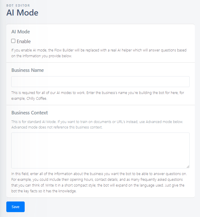 AI Mode Business Context AI Mode Business Context