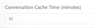 Settings - Conversation Cache Time Settings - Conversation Cache Time