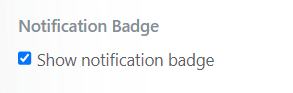 Settings - Notification Badge Settings - Notification Badge