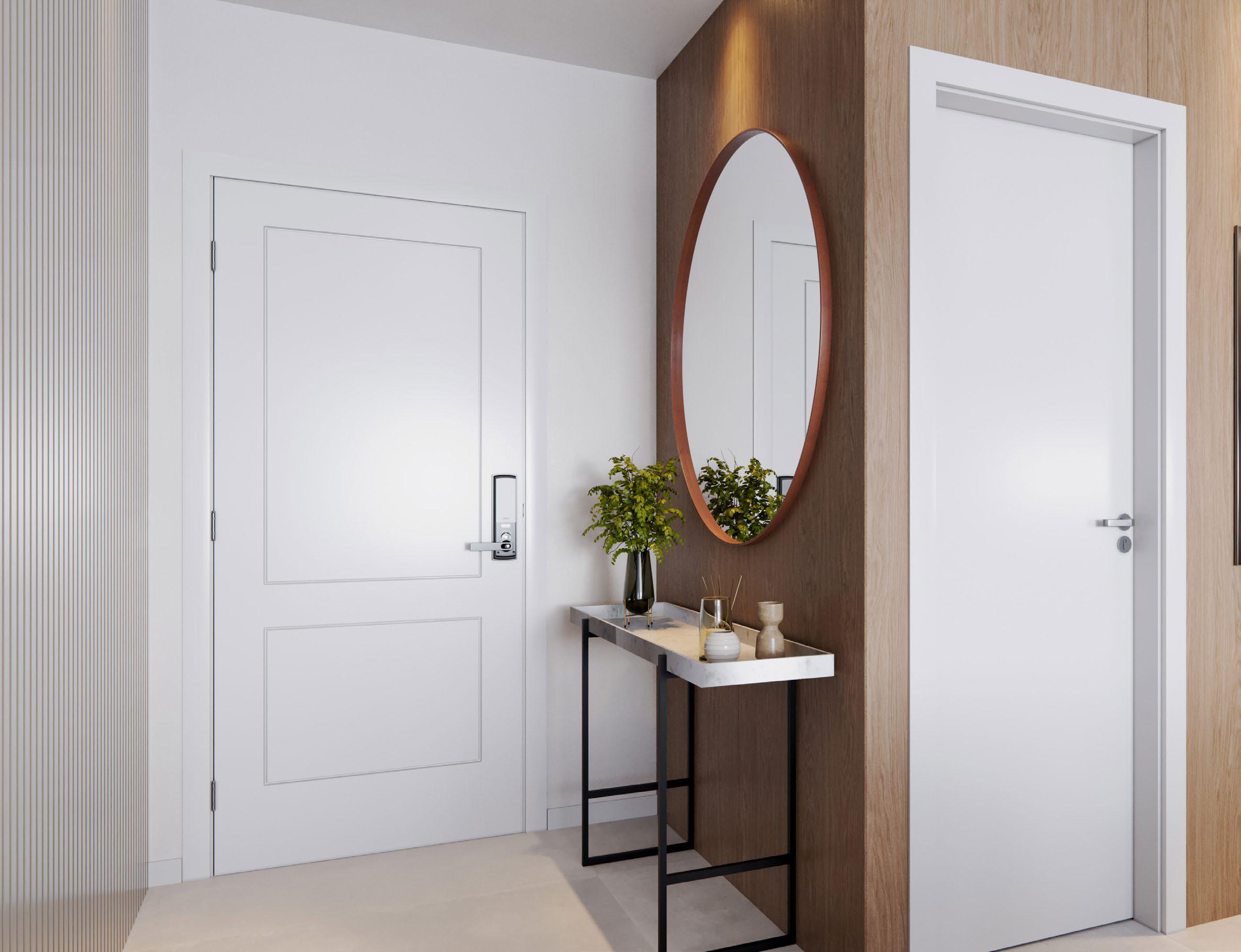 Puerta blanca para baño