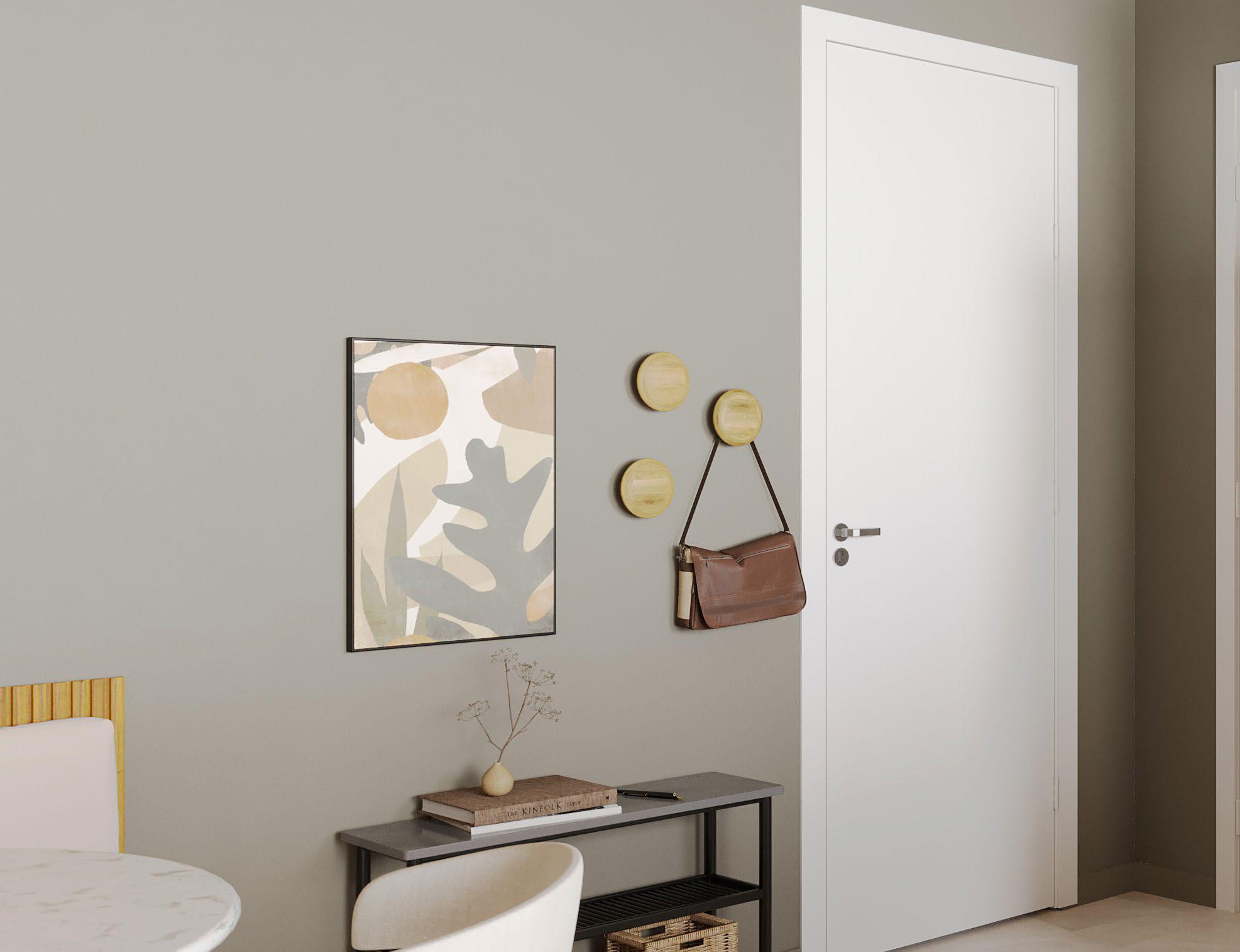 Puerta de madera en habitación