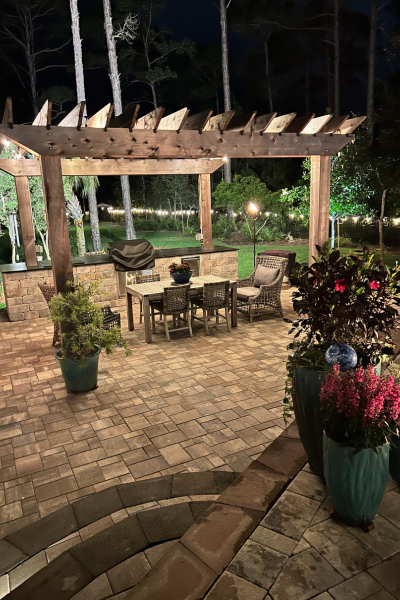 pergola after dark