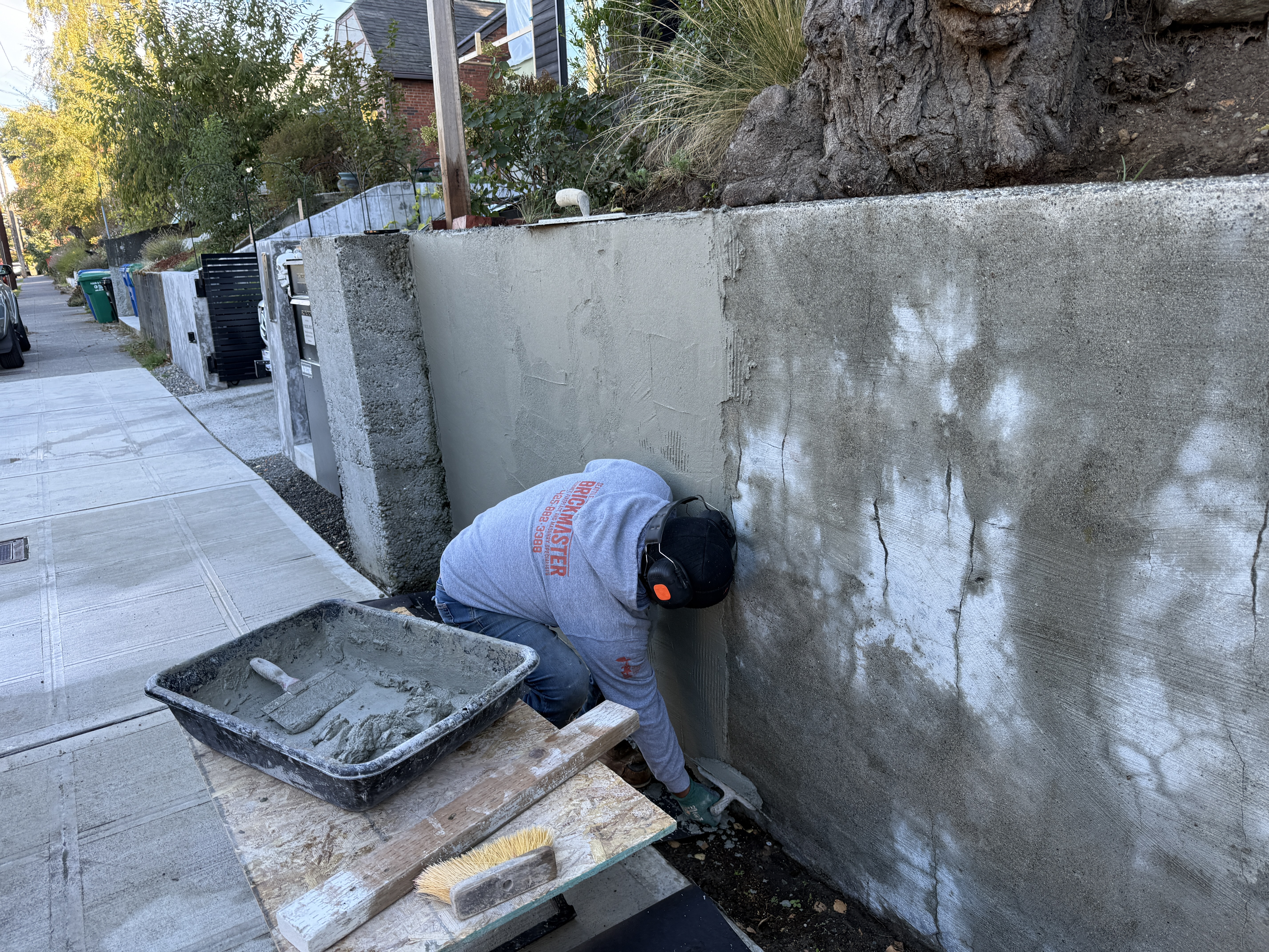 After: Smooth, waterproofed retaining wall repair by Seattle Brickmaster in Ballard After: Smooth, waterproofed retaining wall repair by Seattle Brickmaster in Ballard