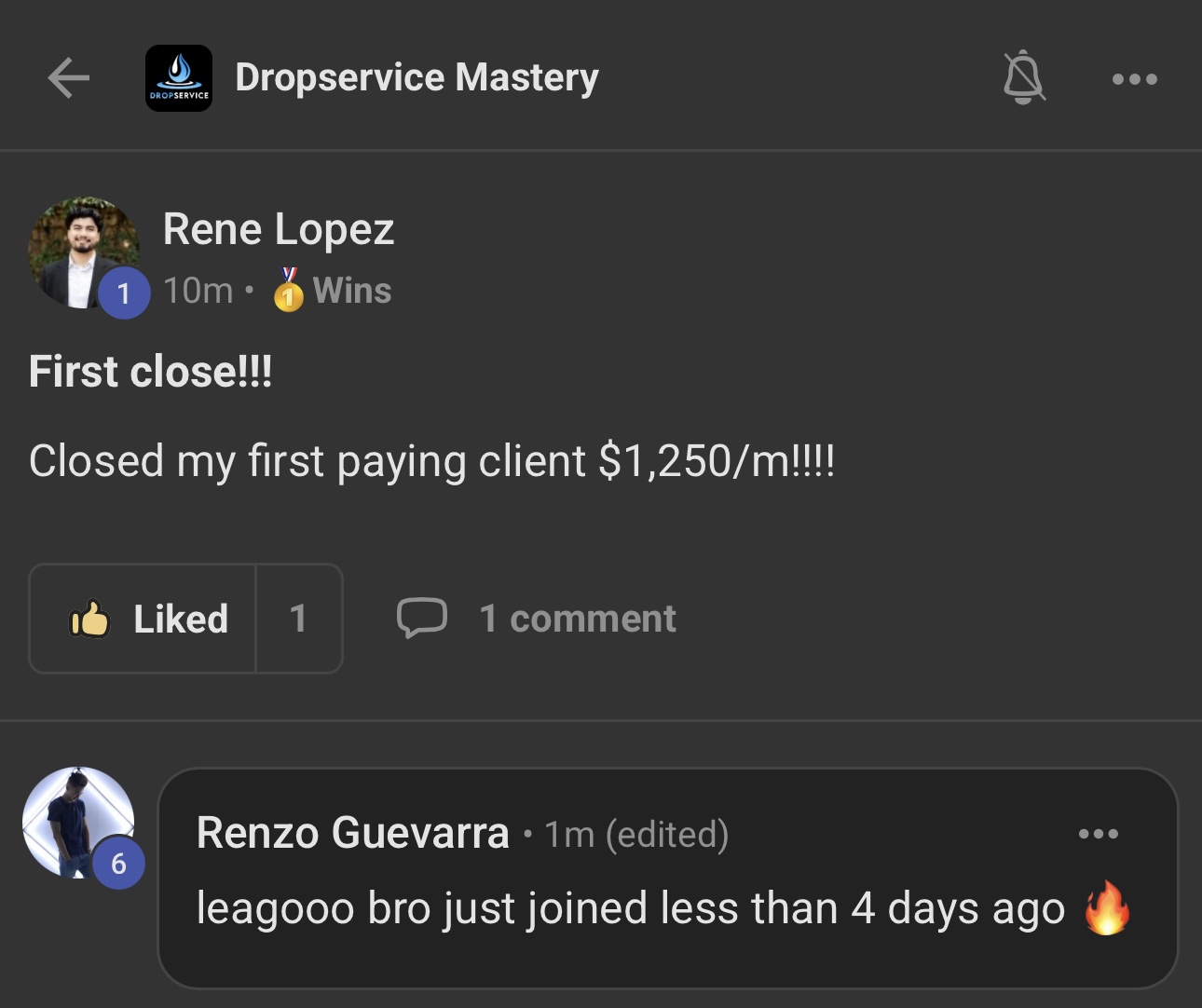 Rene Lopez verified results screenshot