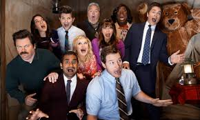 The cast of US TV show Parks and Recreation