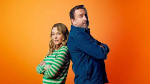 Lee and Lucy back to back from Not Going Out