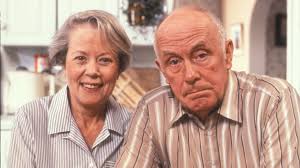 Victor and Margaret from the TV show One Foot in the Grave Victor and Margaret from the TV show One Foot in the Grave