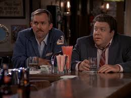 The characters Norm and Cliff from Cheers The characters Norm and Cliff from Cheers