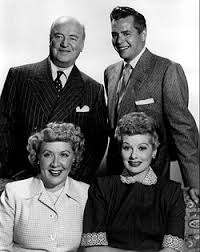 Black and White picture of the cast of American TV show I Love Lucy Black and White picture of the cast of American TV show I Love Lucy