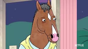 The head of the horse cartoon character Bojack Horsemen. The head of the horse cartoon character Bojack Horsemen.