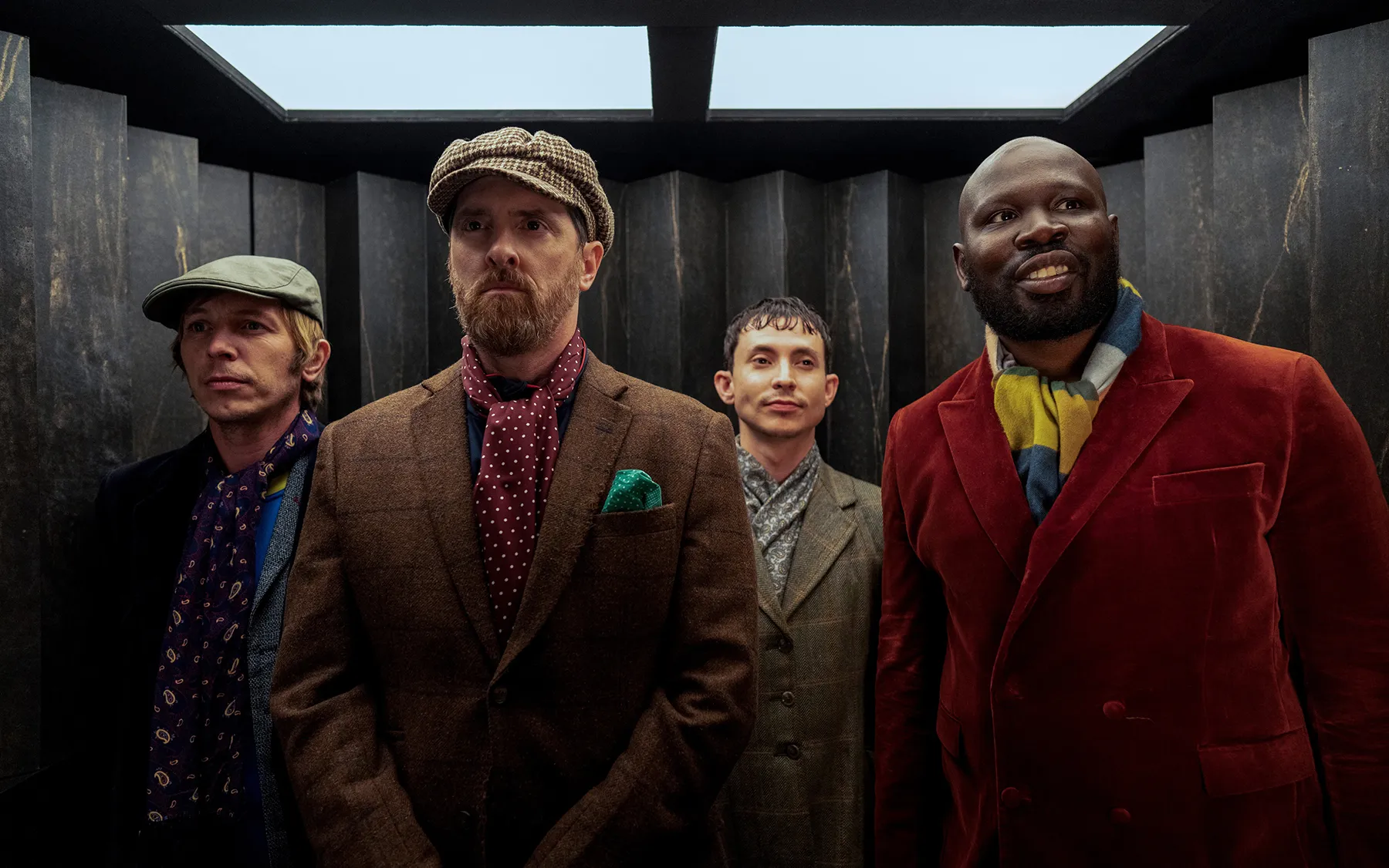 Coach Beard and others in a lift from Beard After Hours