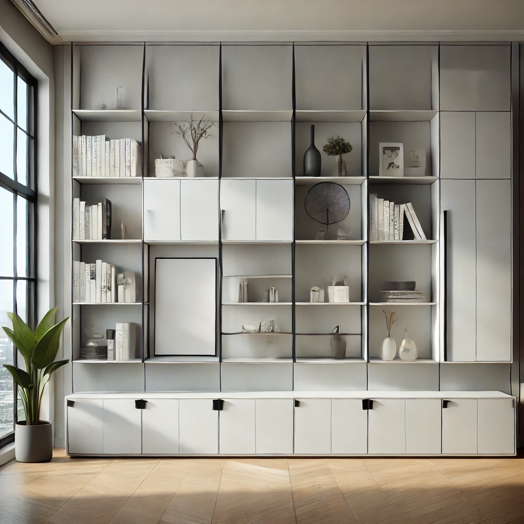 a wall unit at the center of a house