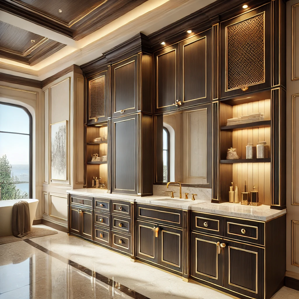a residential cabinet of a big house
