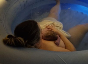 me and finley homebirth