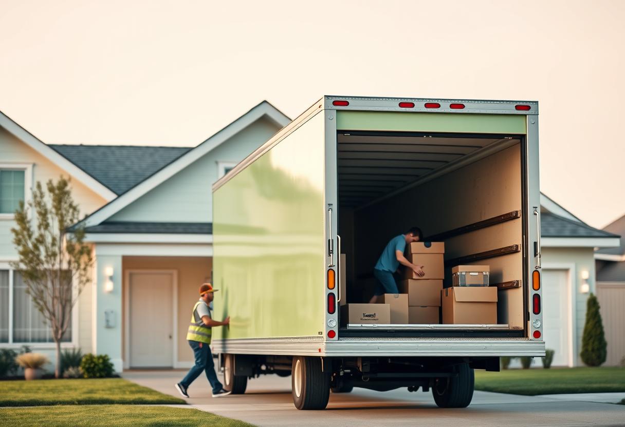 Moving Truck in Front of Home