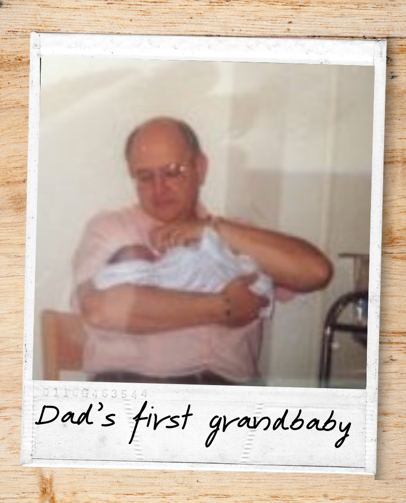Dad's first grandbaby Dad's first grandbaby