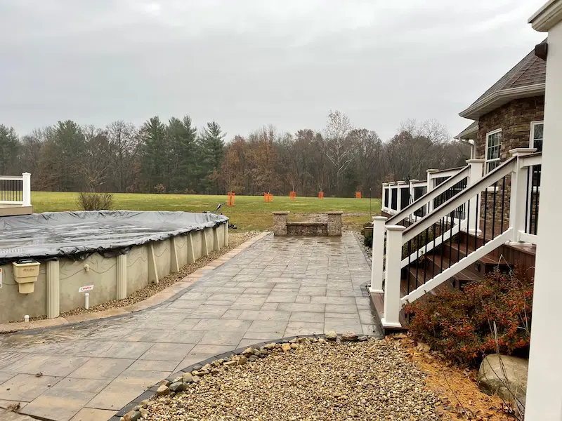 Professional hardscaping services including patios, pathways, and retaining walls