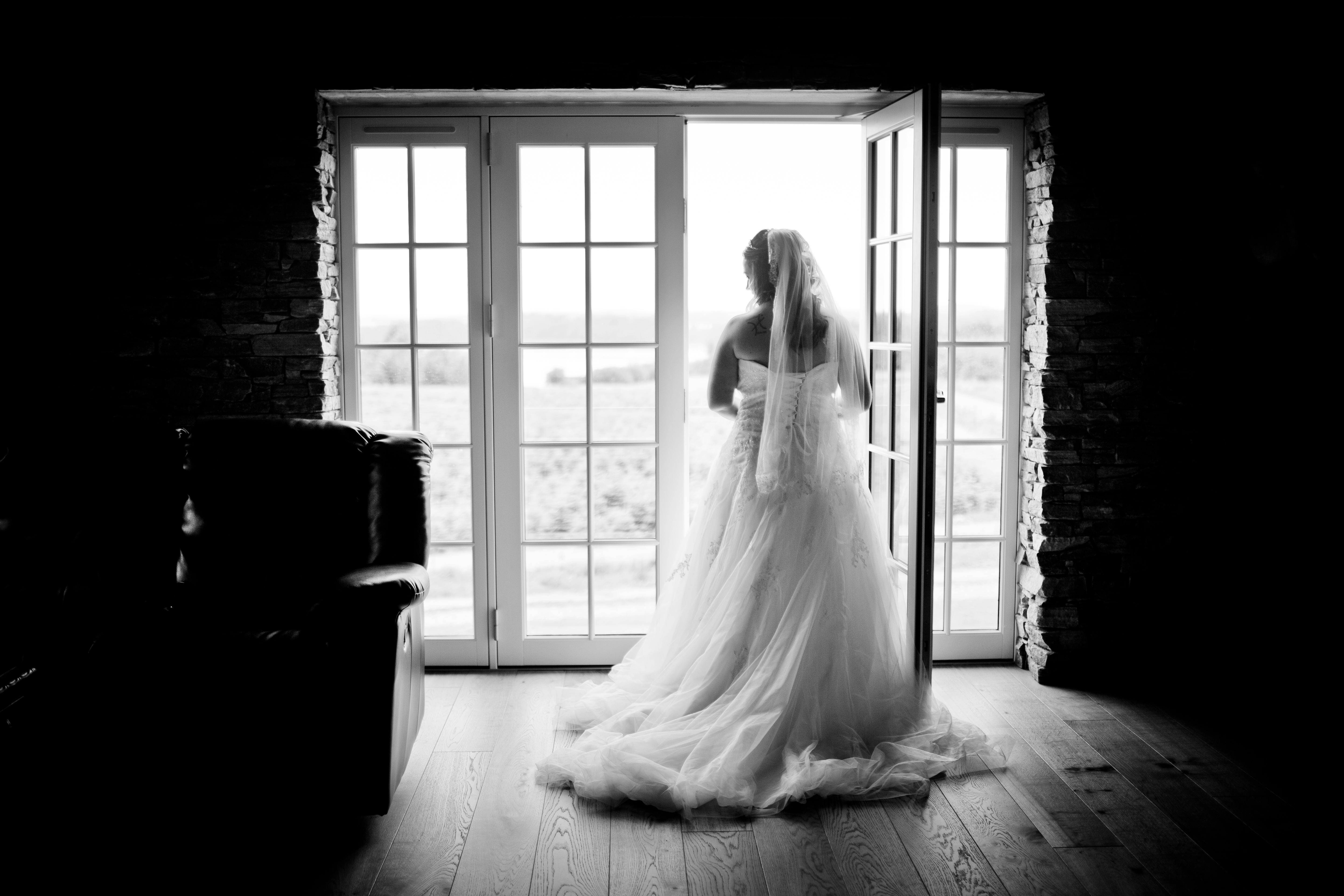 Bride Photo Black and White