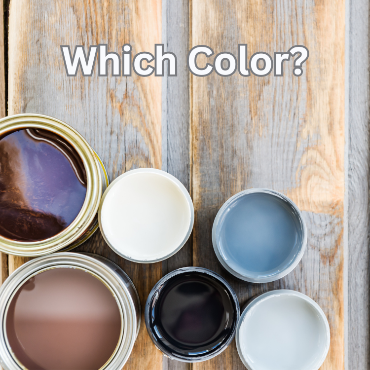 Paint cans of different colors