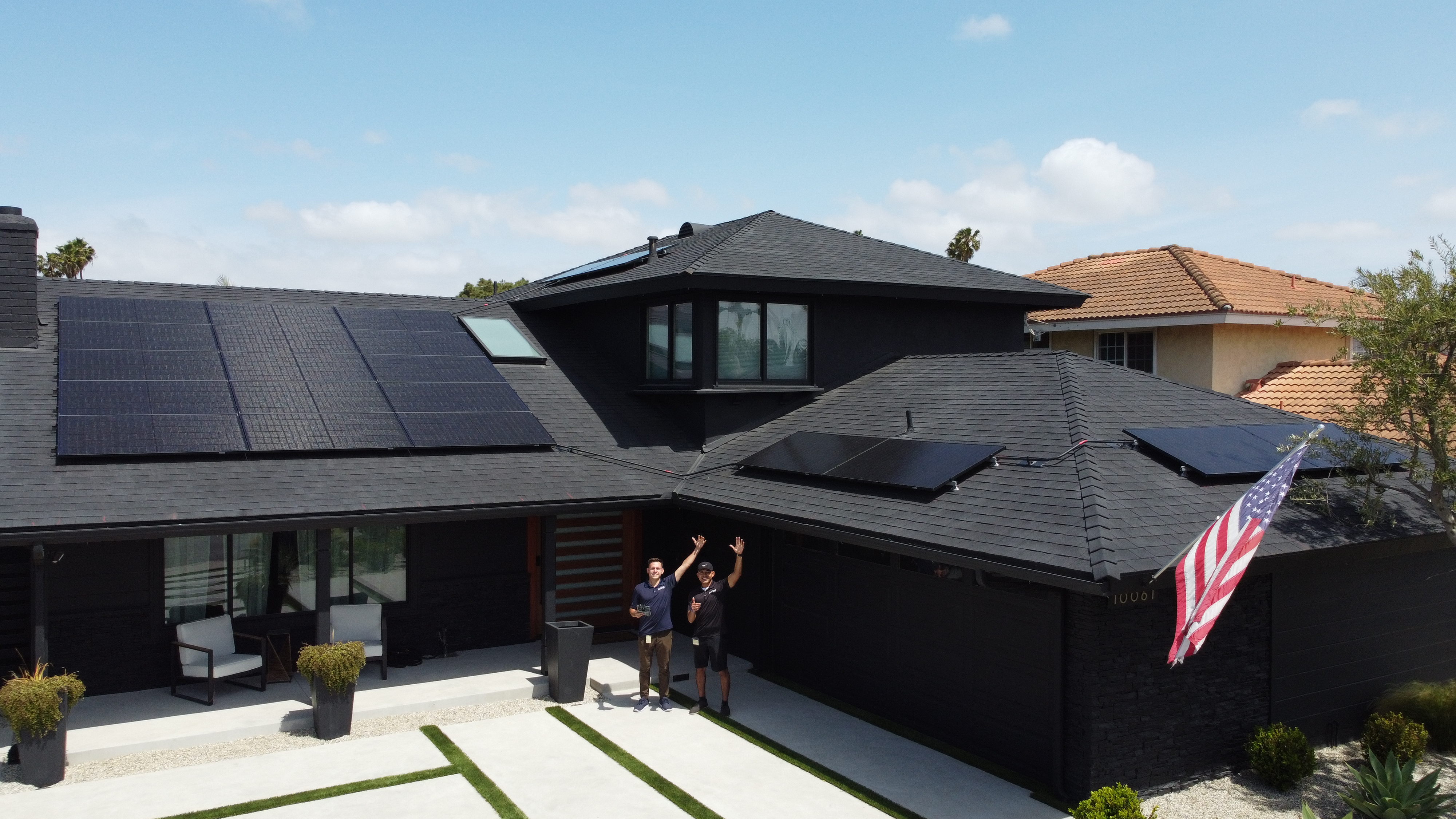 Modern solar panel system installed on South Shore home