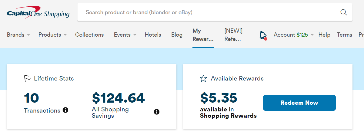 Capital One Shopping Rewards
