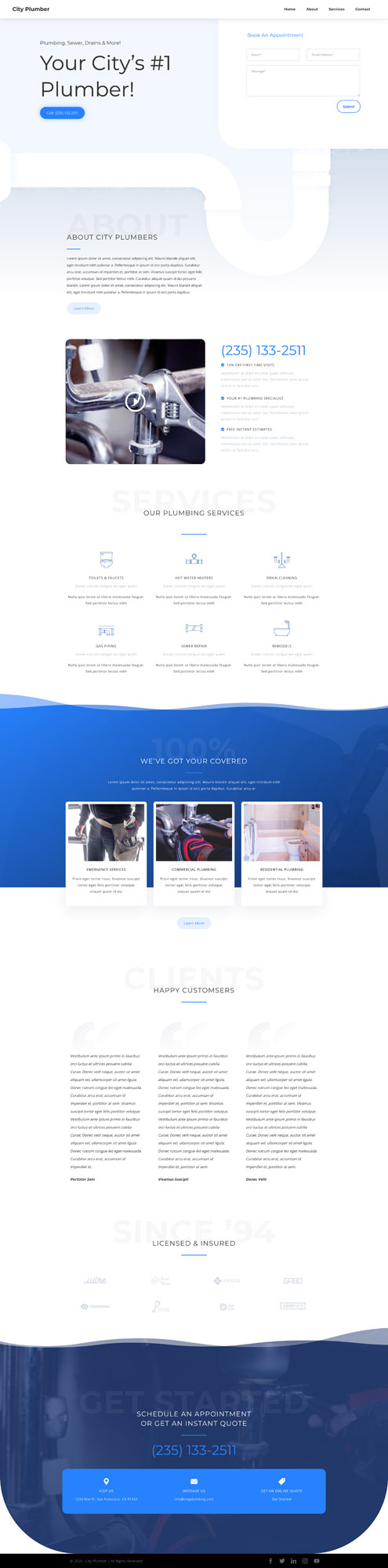 Plumber Website Template