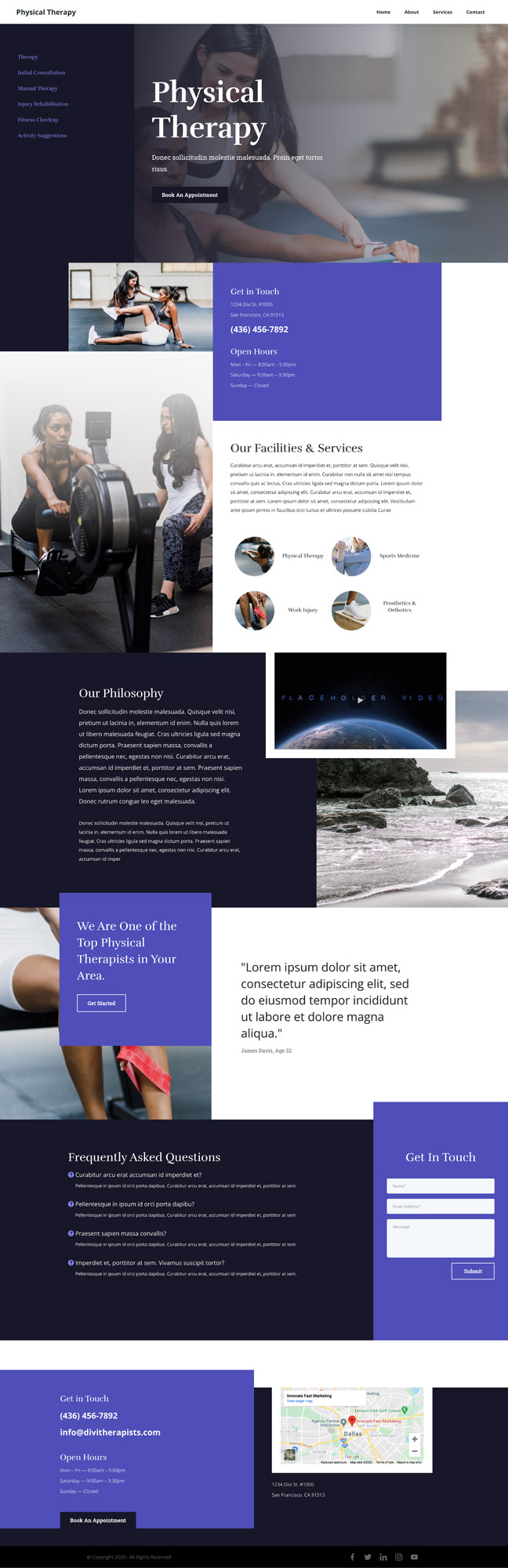 Physical Therapy Website Template