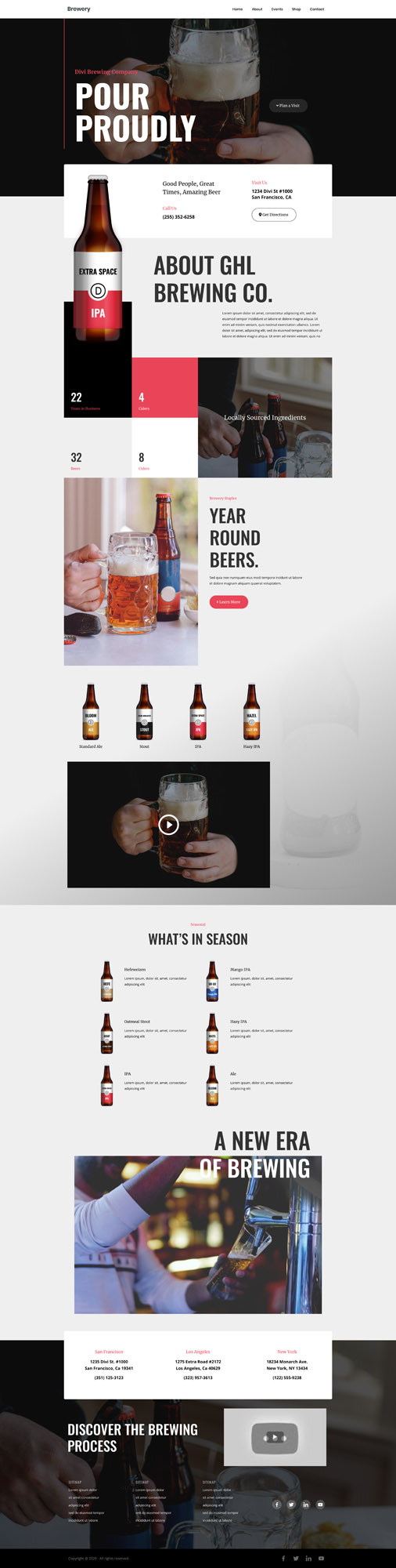 Brewer Website Template