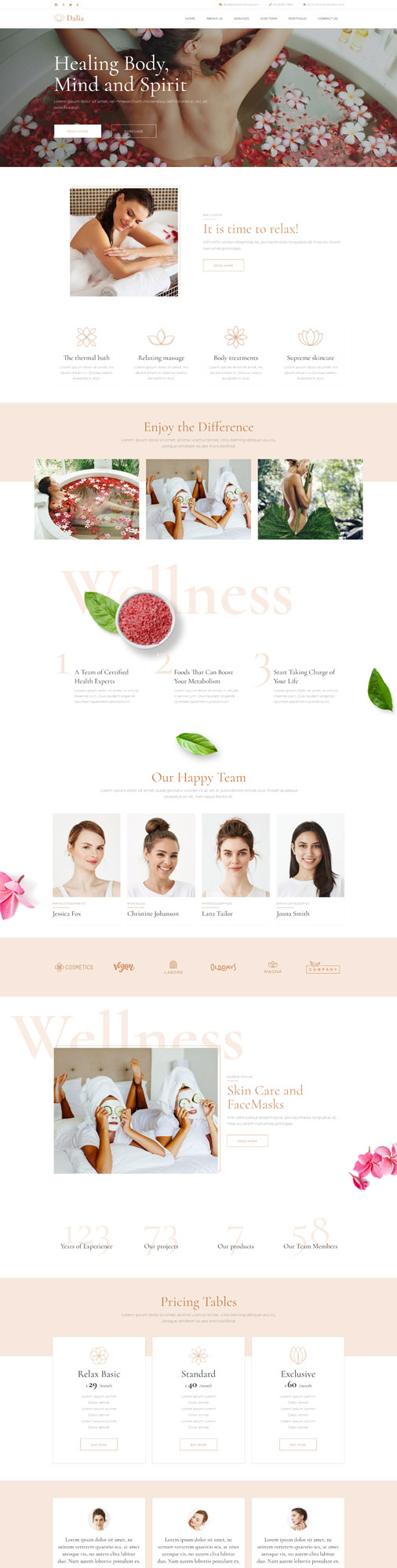 Day Spa Website Template