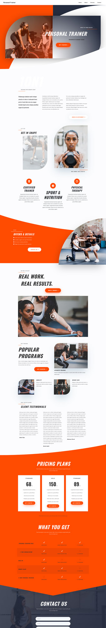 Personal Trainer Website